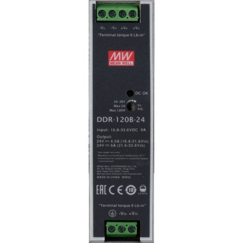 Преобразователь DC/DC; 120Вт; Uвх:16,8 - 33,6.В; Uвых:24ВDC; Iвых:5А, Mean Well