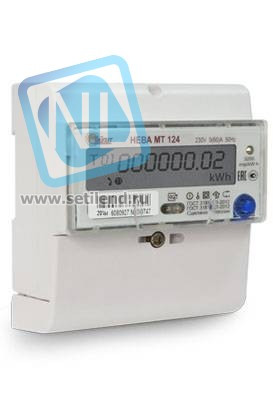 Счетчик "НЕВА" МТ 124 AR2S RF2PC 5(60) однофазный, многотарифный