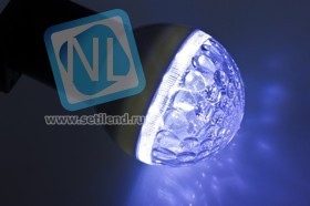 405-213, Лампа шар e27 9 LED ø50мм синяя