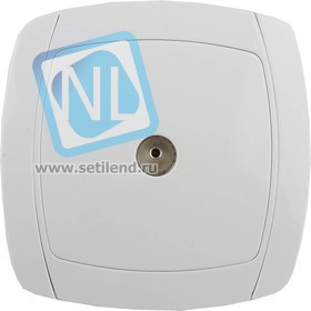 SV-54215-W, Розетка СВЕТОЗАР "CITY LIGHT" телевизионная одинарная в сборе, цвет белый