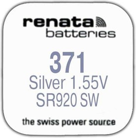 R 371 (SR 920 SW, 1.55V, 38mAh, 9.5x2.1mm)(батарейка для часов)