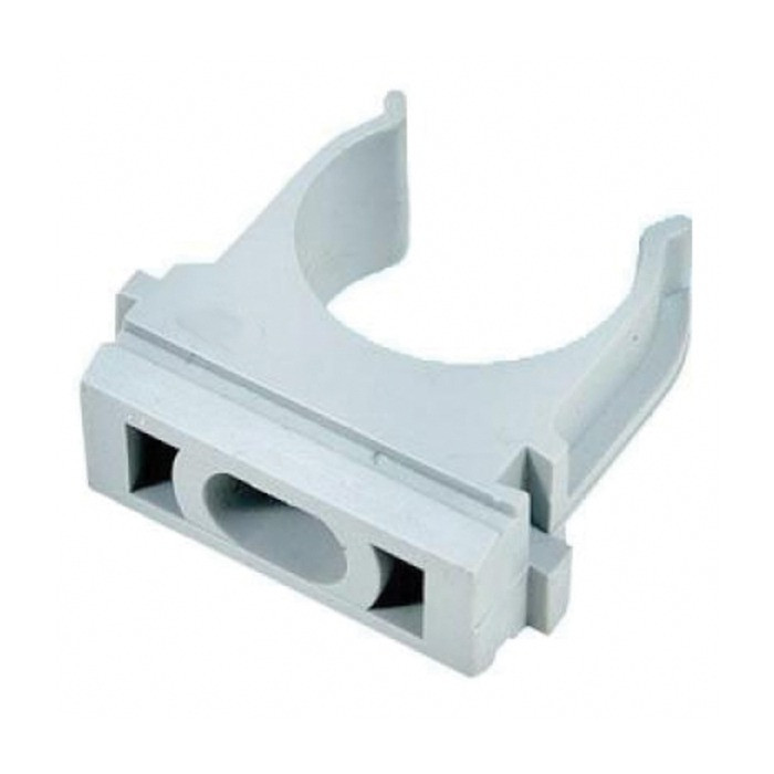 28-0120-2, Крепёж-клипса для труб ø20 мм, серая (100 шт/уп)