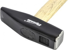 102125, Молоток слесарный, 600 г, квадратный боек, деревянная рукоятка