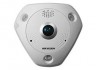 Миникупольная IP-камера "рыбий глаз" DS-2CD6362F-IVS, 6Мп,1.2мм,12V/PoE,ИК подсветка до 15м, объектив Fish Eye,встроенный микрофон.