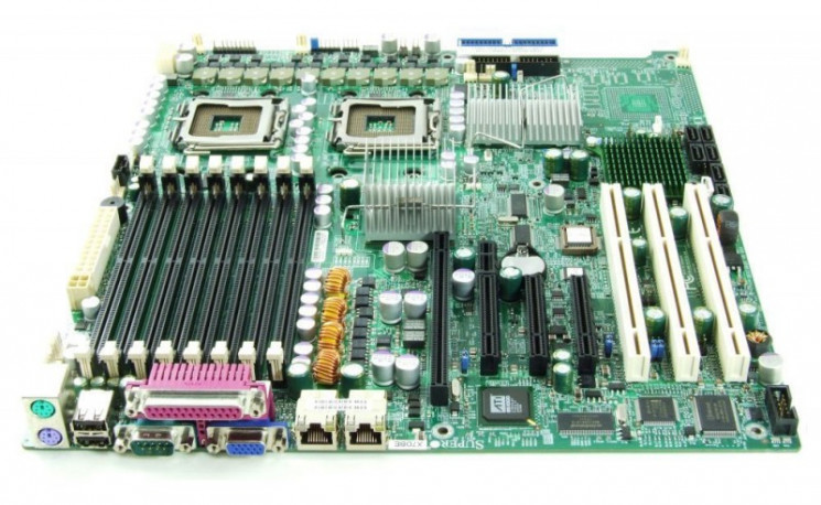 Материнская плата SuperMicro X7DBE i5000P Dual s771 8FBD 6SATAII U100 3PCI-E8x 3PCI-X SVGA 2xGbLAN E-ATX 1333Mhz-X7DBE(NEW)