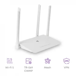 Wi-Fi роутер SNR ADVANCE AC22, 802.11a/b/g/n, 802.11ac Wave 2, 5xGE RJ45