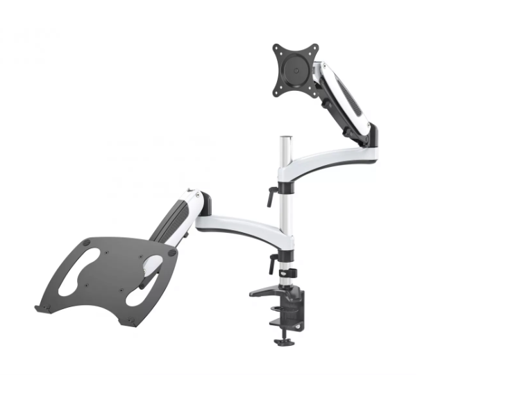 Кронштейн для монитора/ноутбука Cactus CS-VM-LH08-AL серебряный 13"-27" макс.8кг настольный поворот и наклон