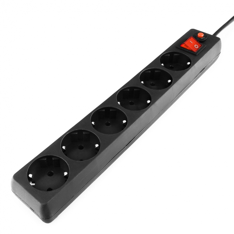 Сетевой фильтр Гарнизон EHB-10 3.0 м 6р черный.