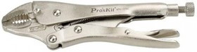 8PK-378C Pro'sKit Клещи зажимные (регулировка усилия, защелка, 180мм)