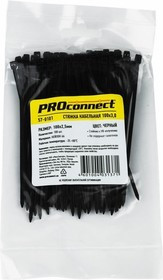 Хомут кабельный 100х2.5 нейл. черн. (уп.100шт) PROCONNECT 57-0101