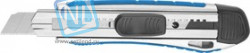 09176, Нож ЗУБР "ЭКСПЕРТ" с сегментированным лезвием, метал обрезин корпус, автостоп, допфиксатор, кассета