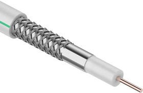 01-2432-1, Кабель SAT 703 B, Cu/Al/CuSn (75 %) 75 Ом (бухта 250 м) белый