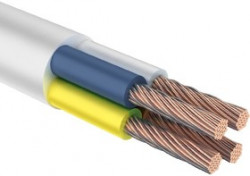 01-8207-1, Провод ПВС 4х2,5 мм² 100 м белый ГОСТ