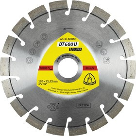 Круг алм. KLINGSPOR DT 600 U SUPRA 230 X 2.6 X 22 (322634) Ф230х2.6х22мм сегментный