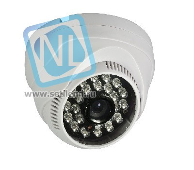 Камера видеонаблюдения купольная 1/3" CMOS, 1000ТВЛ, 3.6мм, ИК-подсветка до 20м