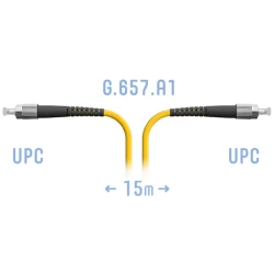 Патчкорд оптический FC/UPC SM G.657.A1 15 метров