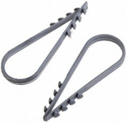 07-4503-3, Дюбель-хомут нейлоновый 19-25 мм, серый (упак. 100 шт)