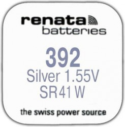 R 392 (SR 41 W, 1.55V, 45mAh, 7.9x3.6mm)(батарейка для часов)