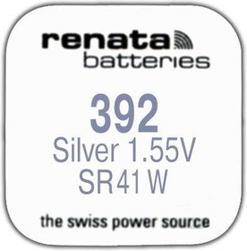 R 392 (SR 41 W, 1.55V, 45mAh, 7.9x3.6mm)(батарейка для часов)