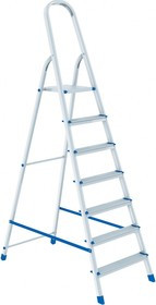 97717, Стремянка, 7 ступеней, алюминиевая, Россия