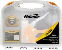 42003, Набор: степлер мебельный регулируемый, скобы 500 шт, рулетка 2м., тип скобы 53, 4-14 мм