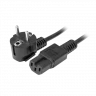 Кабель питания EU-Schuko/IEC320-C15, 220B, 10А, 1.8м