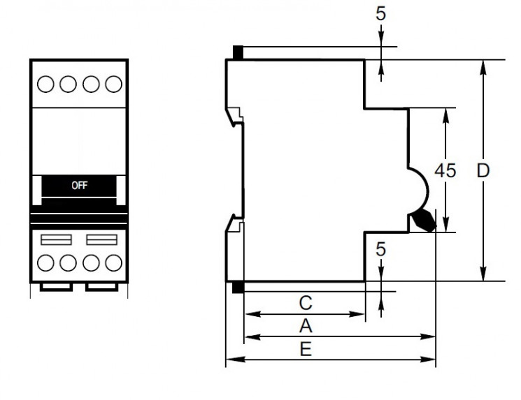 Выключатель автоматический NB8-63M 2п 10А 8In (C) (R) CHINT 320802
