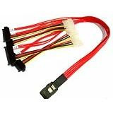 Кабель Adaptec 2231900-R ACK-INT-mSASx4-to-4SASx1-0.5M + выпис. 4шт#4671 по 0 50см., 32pin (SFF-8087) - 4xSAS HDD+Power (SFF-8482)-2231900-R(NEW)