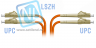 Патчкорд оптический LC/UPC MM (OM2) Duplex 1 метр