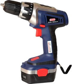 Дрель аккумуляторная ДИОЛД ДЭА-18НК-01 0-500об/мин сталь/дерево 10/25мм nicd 1.3ач 18в