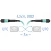 Патчкорд оптический MPO/UPC FF MM, 3 метра (Cross)