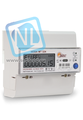 Счетчик "НЕВА" МТ 324 1.0 AR E4BSC28 трехфазный, многотарифный
