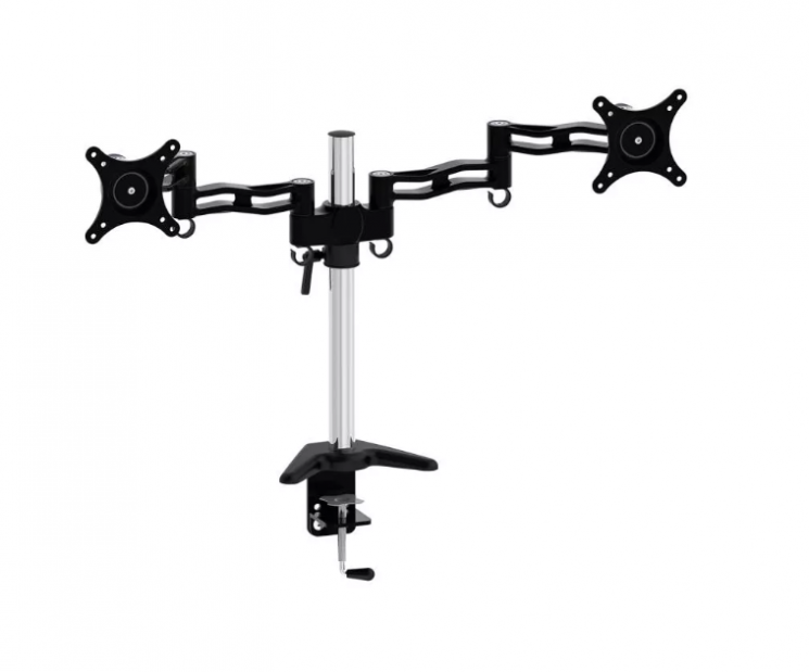 Кронштейн для мониторов Cactus CS-VM-D08-AL серебристый 13"-27" макс.8кг настольный поворот и наклон