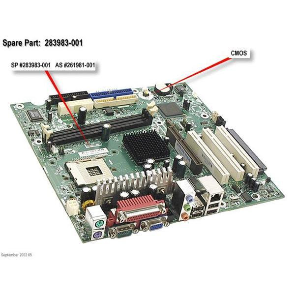 Материнская плата HP 261981-001 Compaq-Evo D510/D310 i845GE s478 HT 2DDR333 U100 AGP4x 3PCI SVGA AC97 LAN mATX 261982-000-261981-001(NEW)