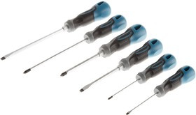 12164, Набор отвёрток 6 шт, S2, трехкомпонентная рукоятка