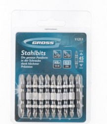 11211, Набор бит двухстор., PH2-PH1х45мм, сталь S2, 10шт.