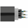 Кабель оптический самонесущий диэлектрический, 16 волокон, 6.0кН, 11.0мм, катушка 2км.