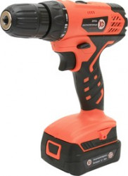 Дрель аккумуляторная КАЛИБР ДА-12/2+ 12В 2х1.3Ач Li-Ion.350/1100об/мин 20Нм 10мм кейс