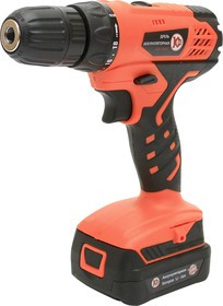 Дрель аккумуляторная КАЛИБР ДА-12/2+ 12В 2х1.3Ач Li-Ion.350/1100об/мин 20Нм 10мм кейс