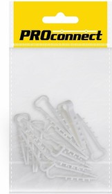 07-4611-9, Дюбель-хомут 5-10 белый, прямоугольный (10 шт.)