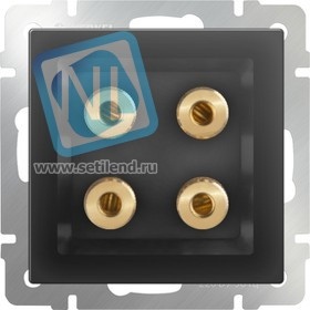 WL08-AUDIOx4 / Акустическая розетка (черный матовый)