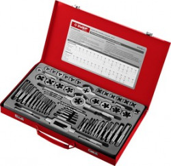 28118-H65_z01, Набор метчиков и плашек ЗУБР "МАСТЕР", сталь 9ХС, 65 предметов