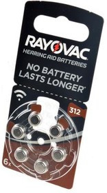 RAYOVAC 312 BL6, Элемент питания