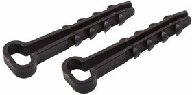 07-4621, Дюбель-хомут нейлоновый прямоугольный 5-10 мм, черный (упак. 100 шт)