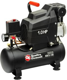 Компрессор QUATTRO ELEMENTI 248-450 KM 8-140 поршневой масляный, 800 Вт, 140л/мин, 8бар