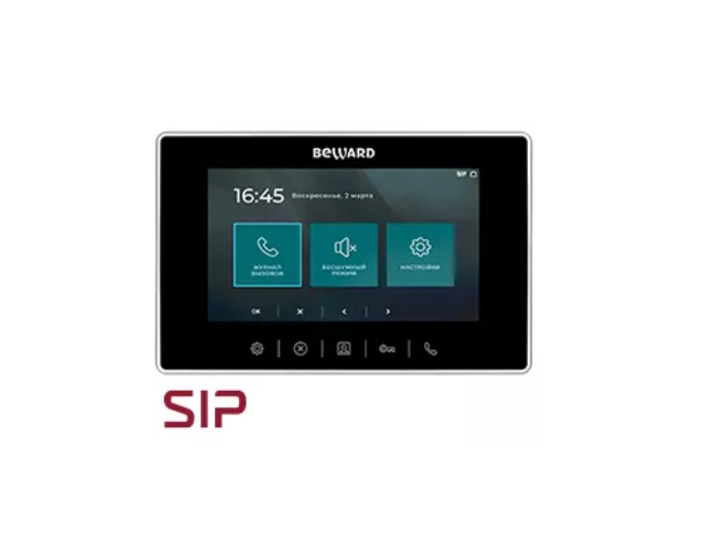 Видеомонитор SM700, SIP-протокол, 7" дисплей, USB, 12В(DC), ОС Linux