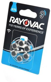 RAYOVAC 675 120*80мм BL6, Элемент питания