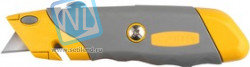09233, Нож STAYER "PROFI" металлический корпус, с выдвижным трапециевидным лезвием, 5 запасных лезвий