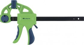 20564, Струбцина F-образная, быстрозажимная, 200*70*420 мм,пласт.корпус, фиксатор,двухкомп. рук-ка