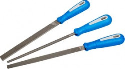 16550-20-H3, Набор ЗУБР: Напильники "ПРОФЕССИОНАЛ" с двухкомпонентной ручкой, плоский, трехгранный, круглый, №2,